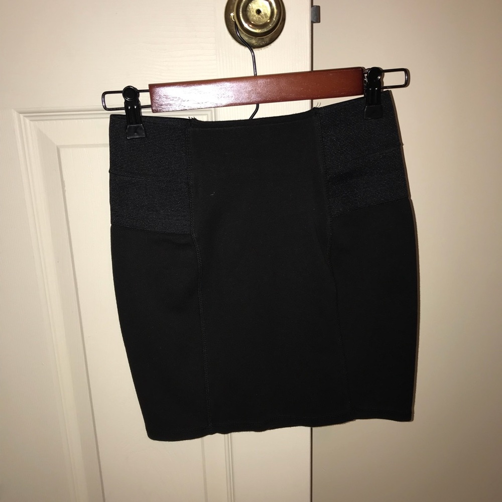Black mini skirt
